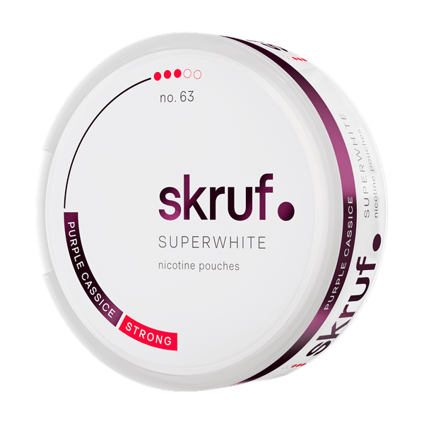 SKRUF Superwhite Purple Cassice Strong No 63 Snus